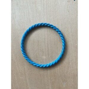 Twisted Blue Plastic Bracelet 8" Diameter